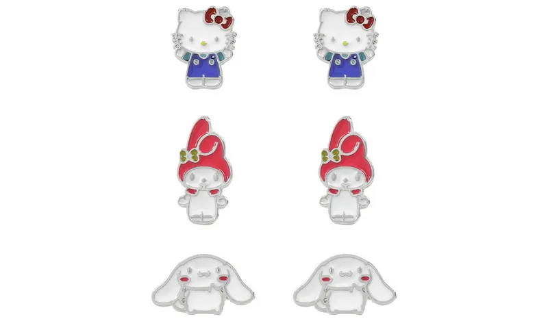 Hello Kitty & Friends Stud Earring Set - Pack of 3