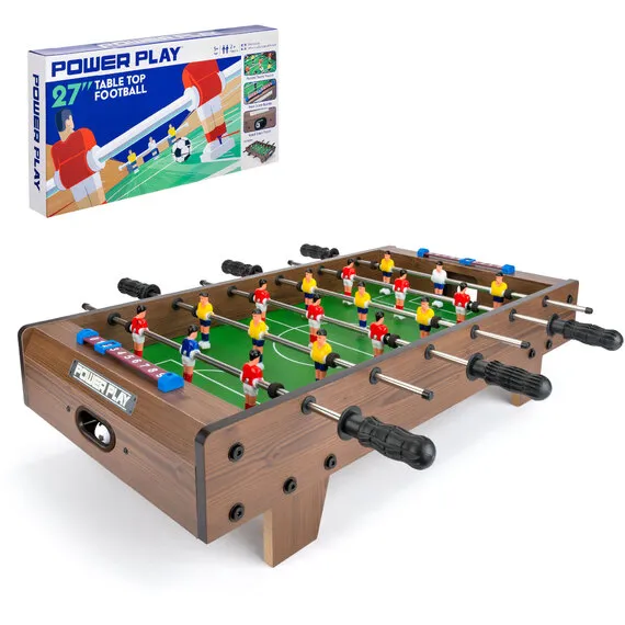 Power Play 27" Table Football Game - Brown