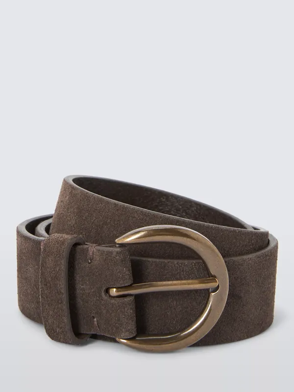 John Lewis Julia Belt, Chocolate Suede
