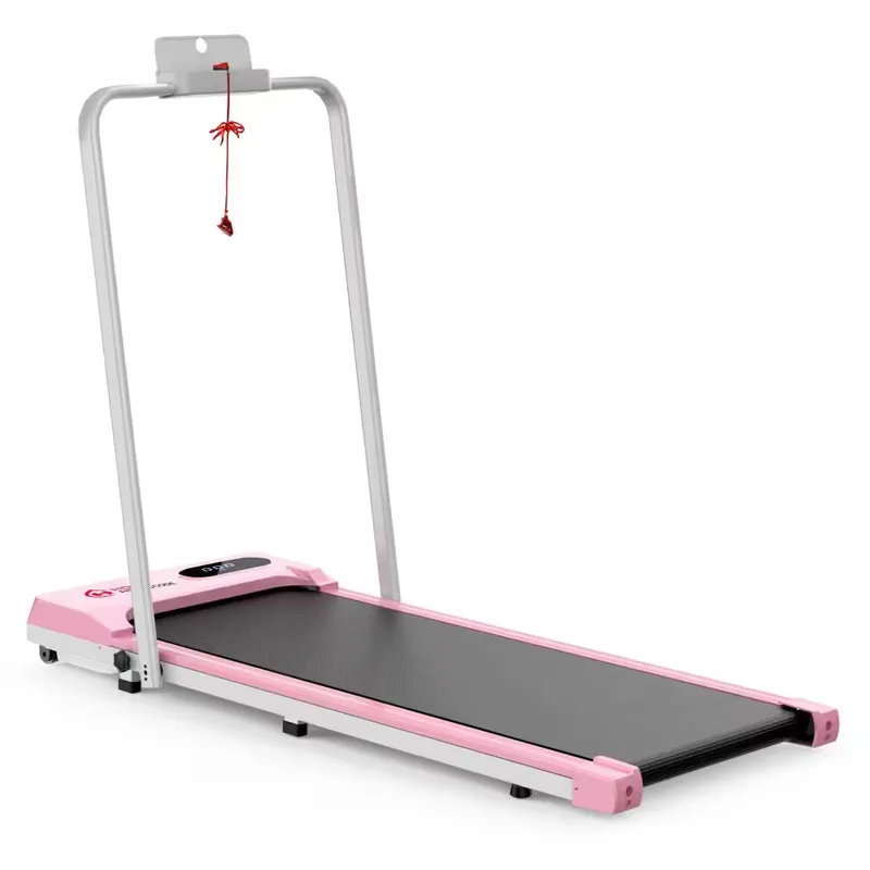 HOMEFITNESSCODE 2-in-1 Folding Treadmill with LED Display, 1–6KM/H Speed Range