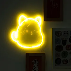 Original Squishmallows Cam the Cat Neon Wall Light