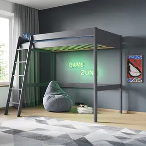 Tera Small Double High Sleeper Frame Only Grey - Grey