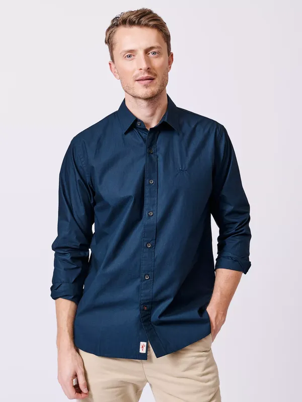 Aubin Chase Poplin Cotton Regular Fit Shirt