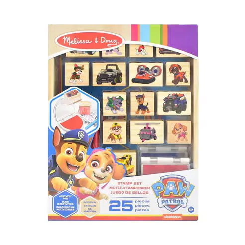 Melissa and Doug Melissa & Doug PAW Patrol Wooden Stamp Set Activity Pad 25 Pieces
