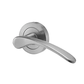 Colours Beare Nickel effect Curved Latch Door handle (L)110mm