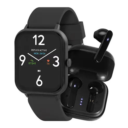 Reflex Active Series 17 Black Smart Watch & Earbud