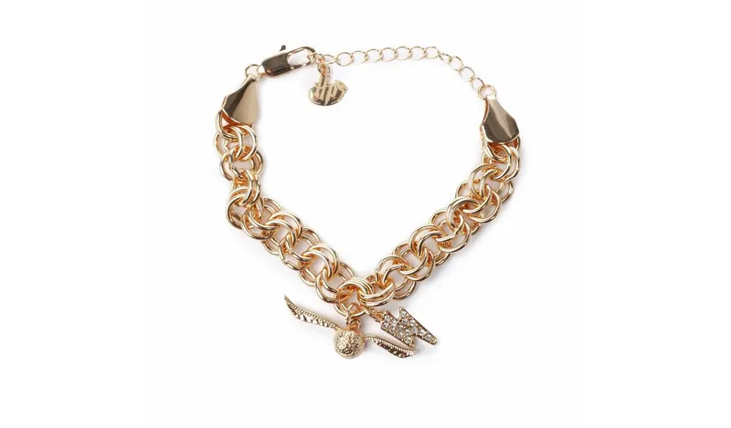 Custard London Gold Tone Harry Potter Charm Bracelet