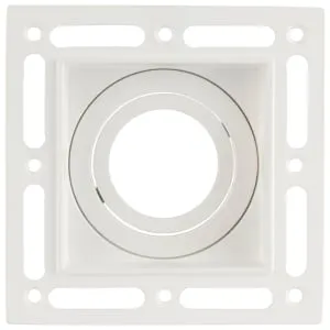 Saxby GU10 White Trimless Plaster In Square Downlight - 7W