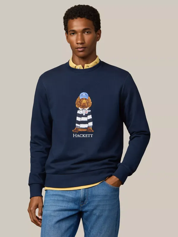 Hackett London Heritage Dog Graphic Cotton Sweatshirt, Old Navy