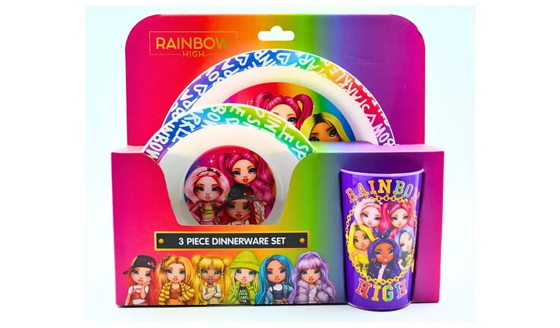 Zak Rainbow High Kids Plastic Dinner Set