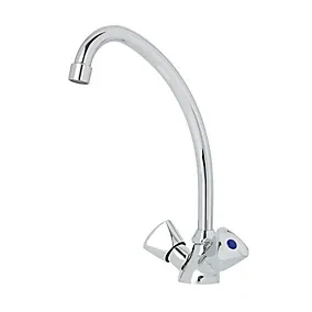 Savo Chrome effect Kitchen Dual lever Tap