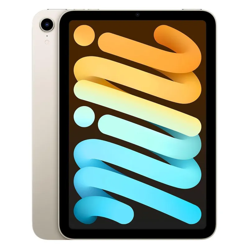 iPad mini 6 (2021, A15 series) – Refurbished, Excellent, Starlight, 256 GB