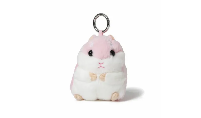 Flitzy Pink Fluffy Hamster Keyring