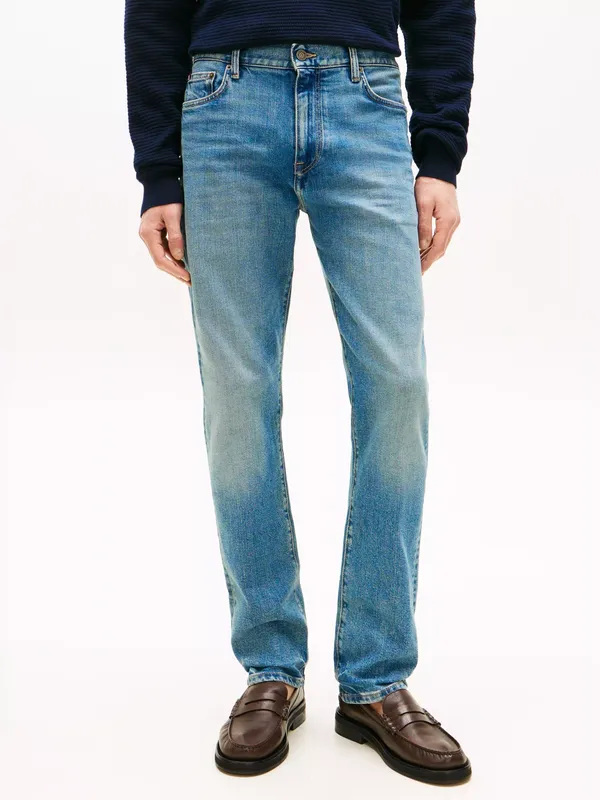 Tommy Hilfiger Denton Straight Leg Jeans, Blue Mid