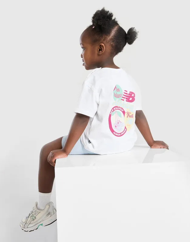 New Balance Girls' Sticker T-Shirt/Shorts Set Infant