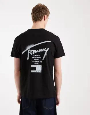city sign logo t-shirt in black
