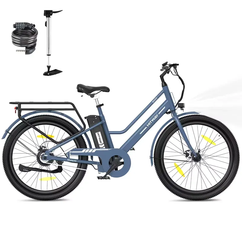 HITWAY Electric Bike 27.5", Step-Through City E-Bike, 468Wh, 100 km, App, BK8SL