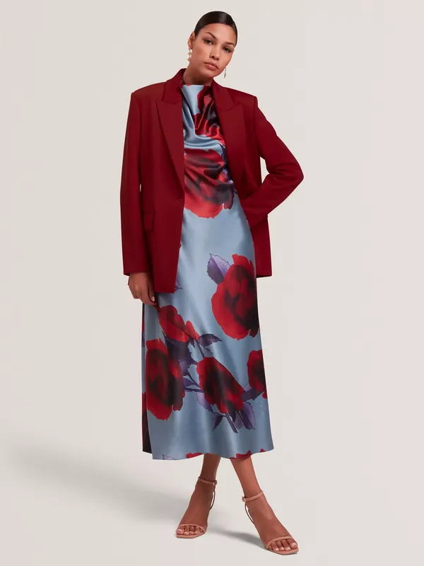 Ted Baker Lyma Relaxed Blazer, Dark Red