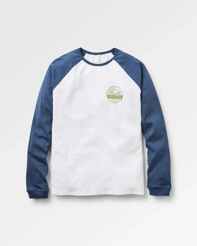 Passenger Clothing Odyssey Raglan LS T-Shirt - Rich Navy/White
