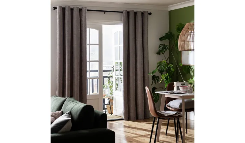 Habitat Plain Chenille Blackout Lined Thermal Curtain