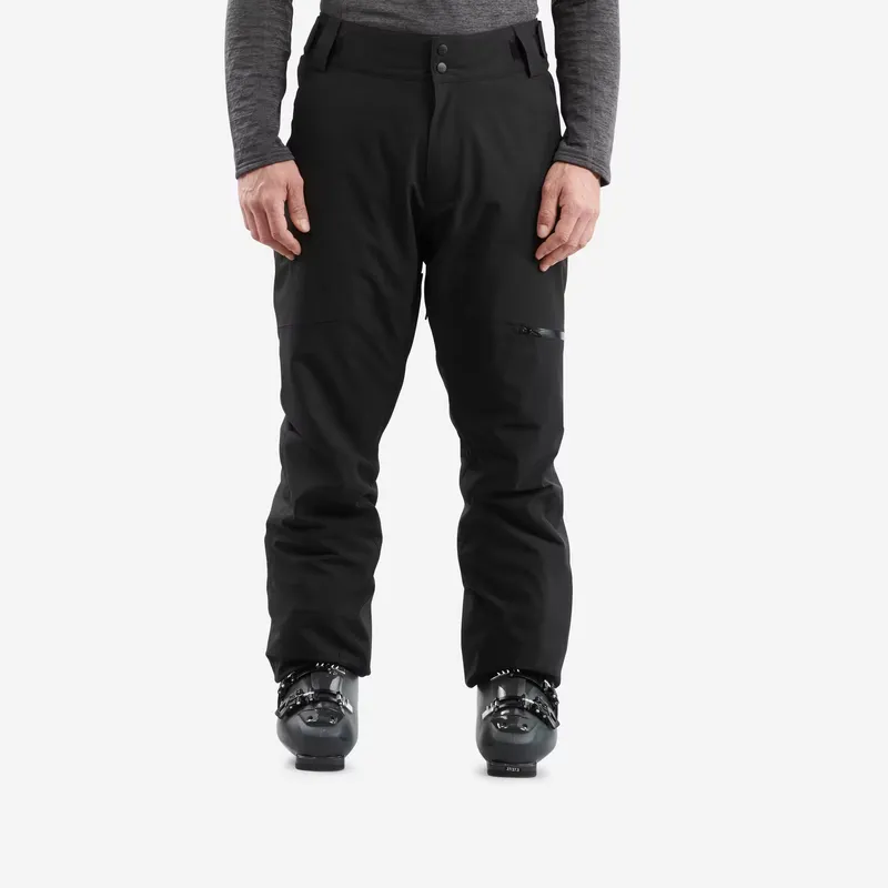 WEDZE Men’s very warm and breathable ski and snowboard trousers, 500 - Black