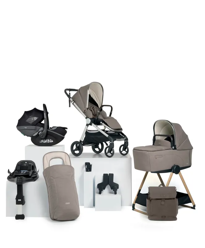 Mamas & Papas Vardo Complete Pushchair Bundle with Maxi-Cosi Pebble Slide Pro Car Seat & Base (9 Pieces) - Heritage