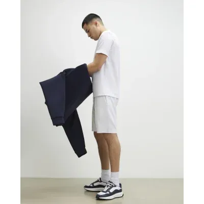 White Slim Fit Interlock Shorts