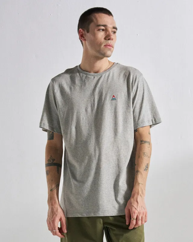 Passenger Clothing Classic Logo T-Shirt - Mid Grey Marl