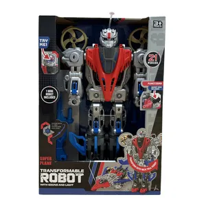 Transformable Robot Figure with Lights and Sounds (Styles Vary)