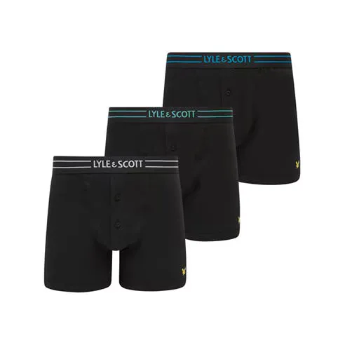 Lyle and Scott Men's Lewis Cotton Mid-Rise Boxers 3 Pack