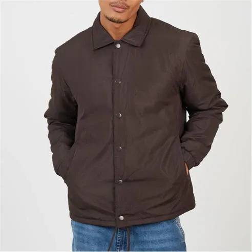 Brave Soul Mens Padded Coach Jacket with Drawcord Hem