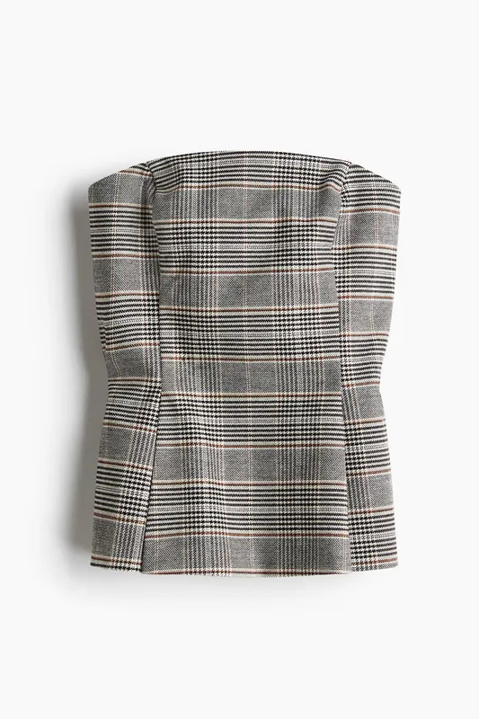 Flared bustier top