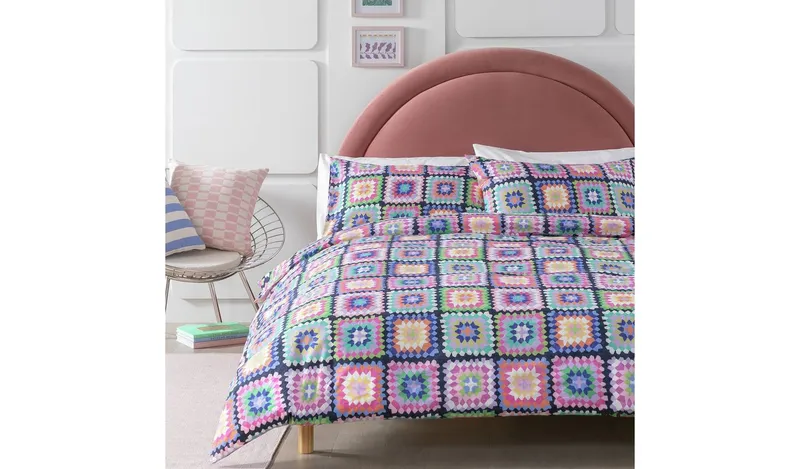Habitat Cotton Crochet Print Bedding Set