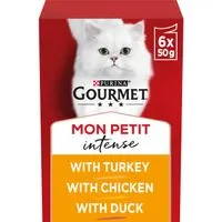 24 x 50g Gourmet Mon Petit Wet Cat Food - 3 + 1 Free! *