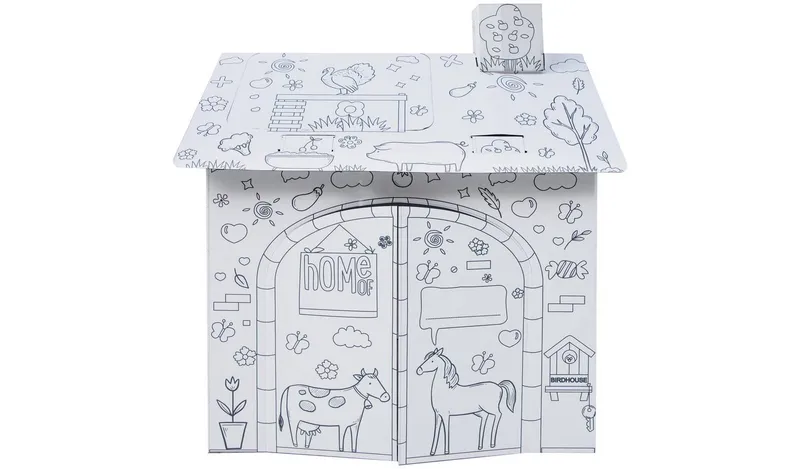 Chad Valley Colour In Cardboard House