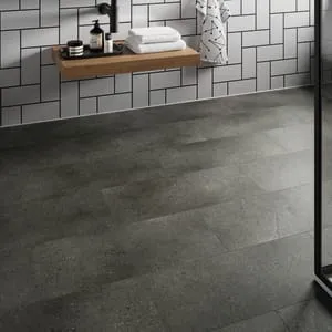 Roman Concrete Anthracite SPC Flooring with Integrated Underlay - 1.86m2