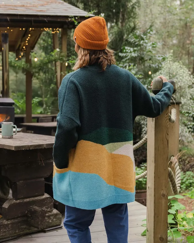 Passenger Clothing Scenic Long Knitted Cardigan - Scenic Dark Fern