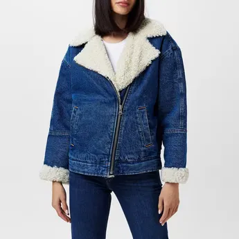 Levis Women's Sherpa Flight Insulated Denim Jacket