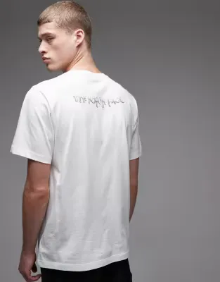 Liquid logo backprint t-shirt in white