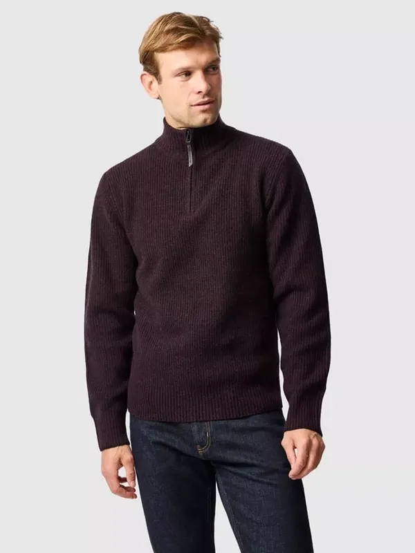 Rodd & Gunn Robbies Road Lambswool Quarter Zip Neck Jumper