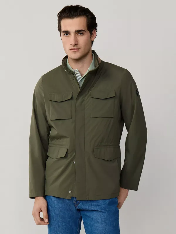 Hackett London Tech Velo Jacket, Army Green