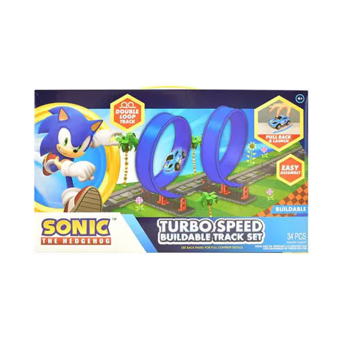 Sonic The Hedgehog Turbo Speed Buildable Track Set 34pc