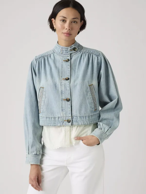 Levi's Parker Cropped Denim Jacket, Hello People