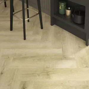 Balmoral Natural Oak Herringbone SPC Flooring with Integrated Underlay - 2.22m2