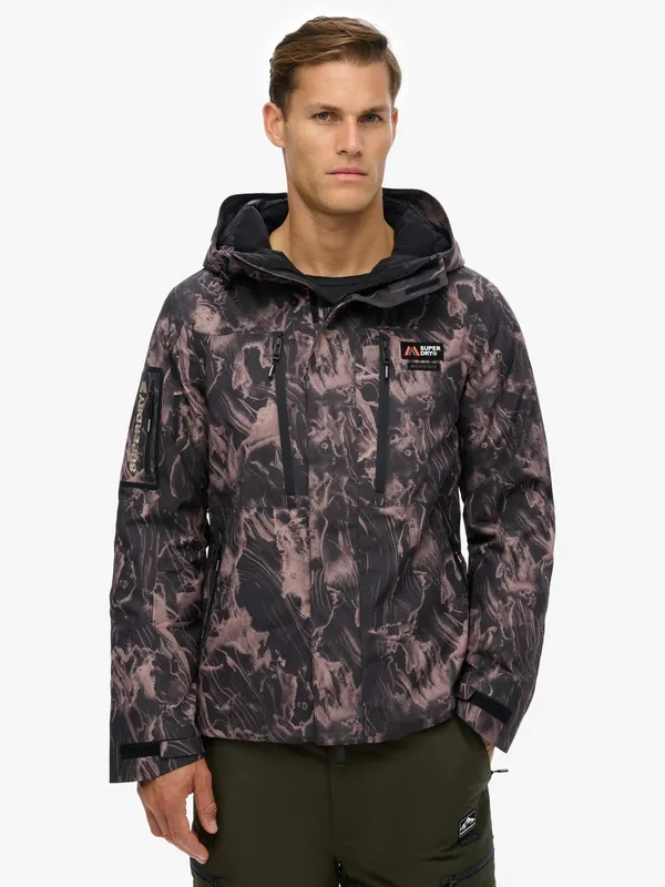 Superdry Hooded Ski Shell Jacket, Woodgrain