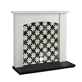 Focal Point Nebraska White & black MDF Timeless Fireplace surround set
