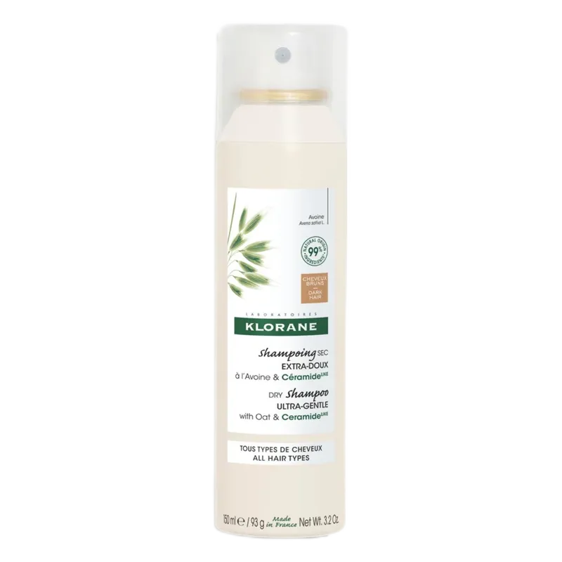 Klorane Dry Shampoo Ultra Gentle with Oat and CeramideLike for Dark Hair