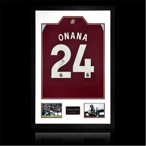 The Fan Cave Amadou Onana Signed Aston Villa Shirt Premium