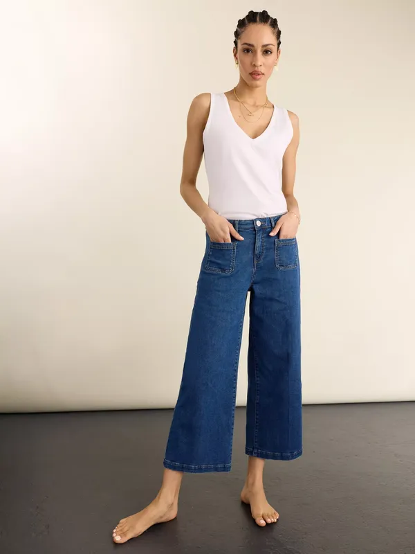 Baukjen Jena Organic Cotton Rich Wide Crop Jeans
