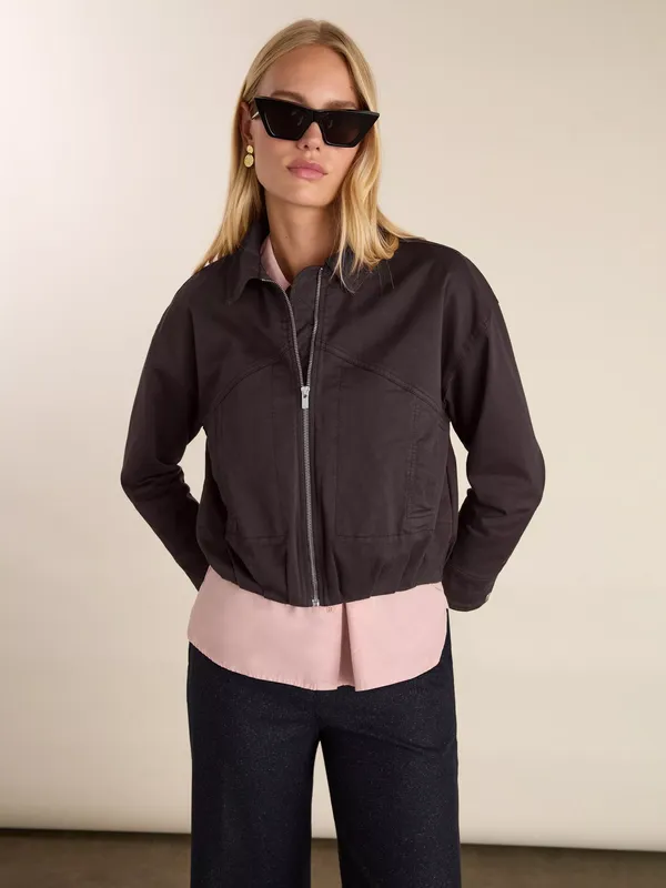 Baukjen Esme Bomber Jacket, Dark Chocolate